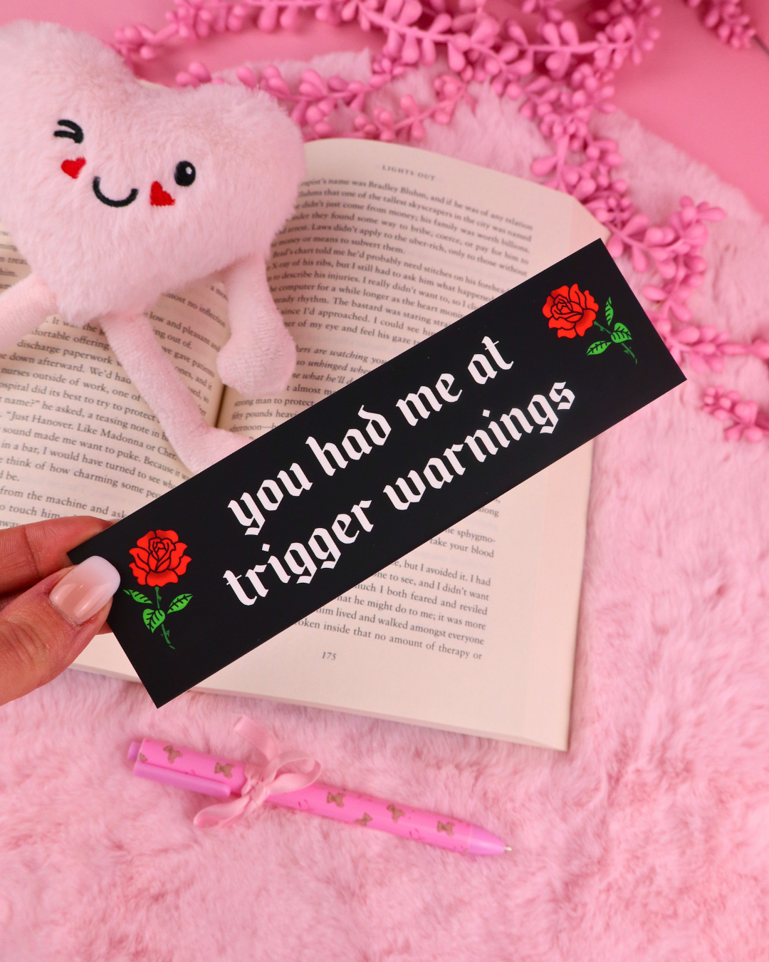 You Had Me At Trigger Warnings Bookmark for Romance Readers