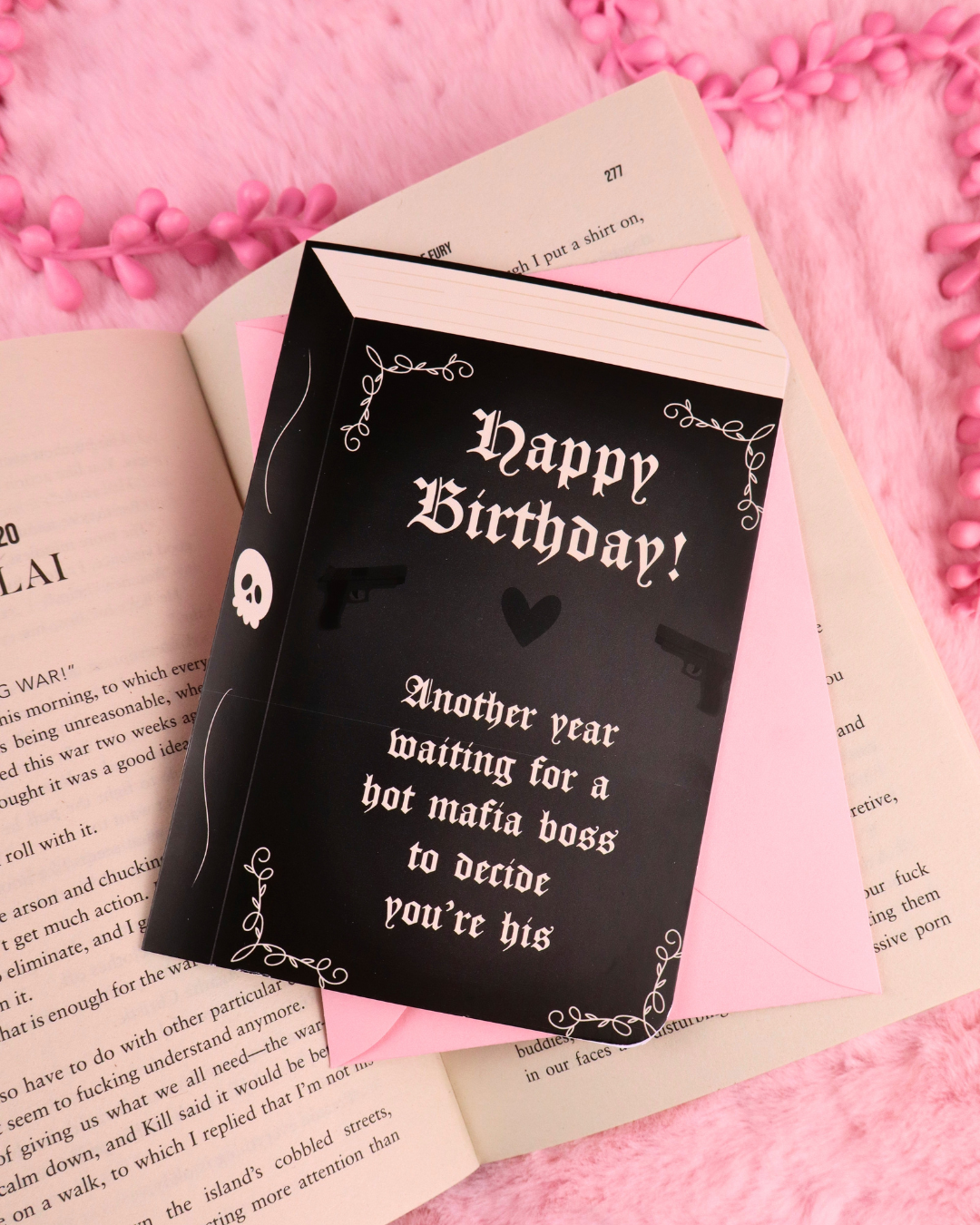 Mafia Boss Dark Romance Bookish Birthday Card
