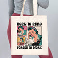 Born To Read forced to work Canvas Tote Bag
