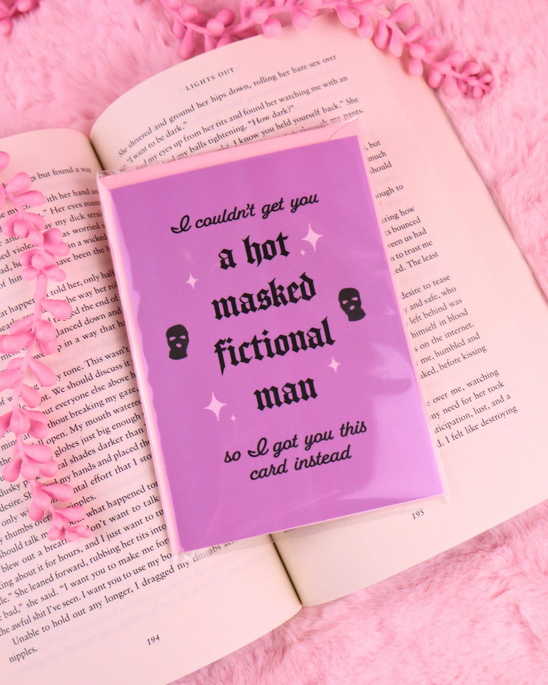 Hot Masked Fictional Man Bookish Greeting Card