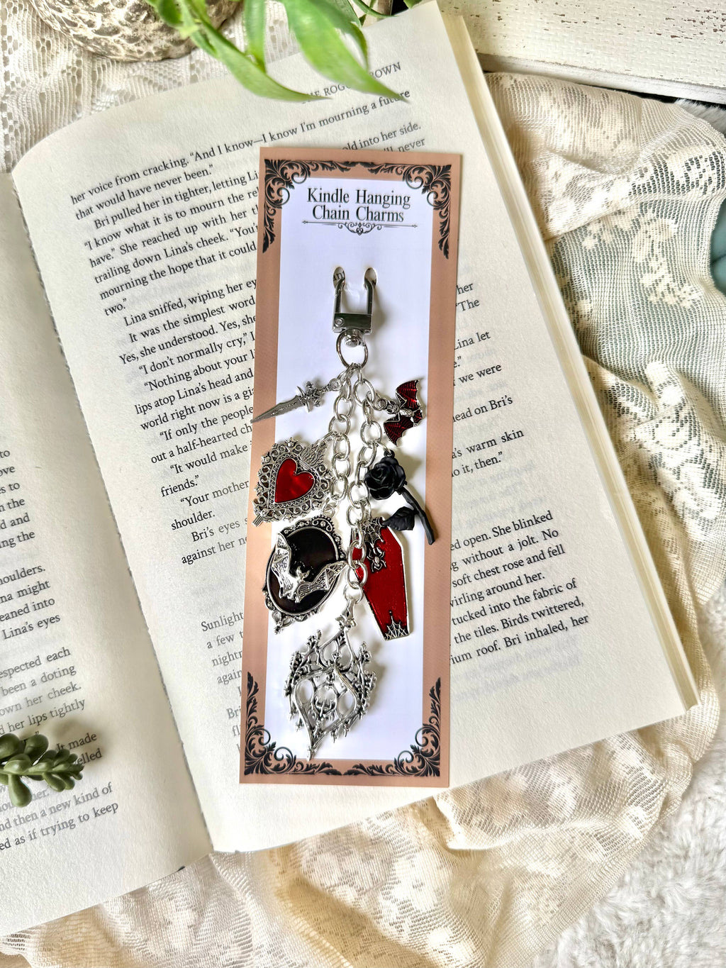Dark Romance Kindle Charm - Vampire Kindle Charm