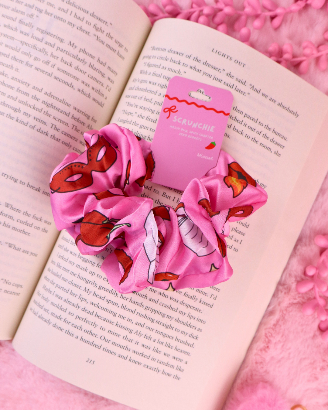 Spicy Books Scrunchie for Romance Readers