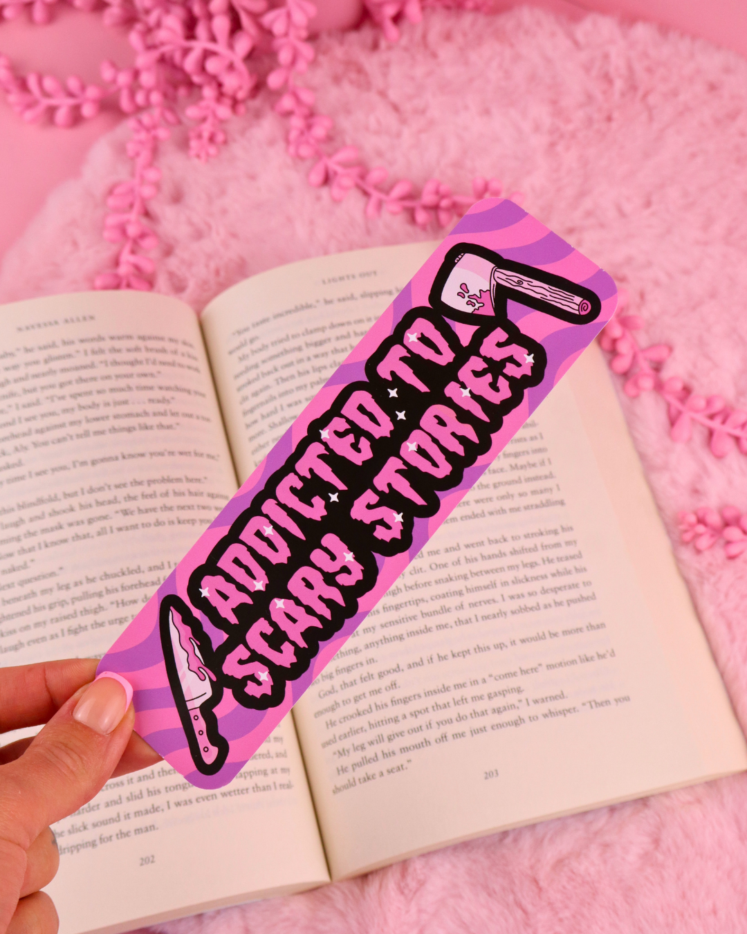 Addicted To Scary Stories Bookmark for Spooky Readers