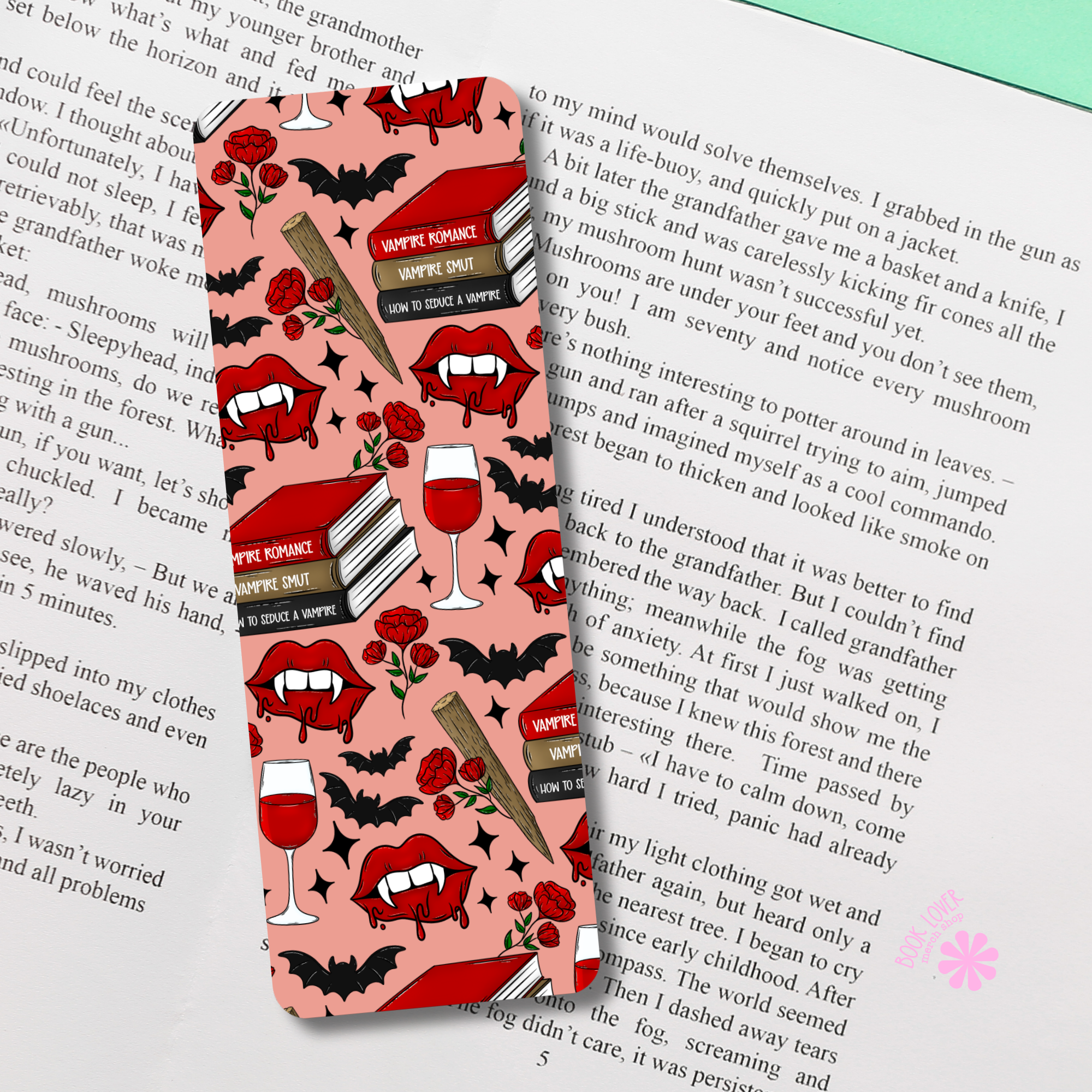 Vampire Romance Bookmark / Vampire Bookish Bookmark