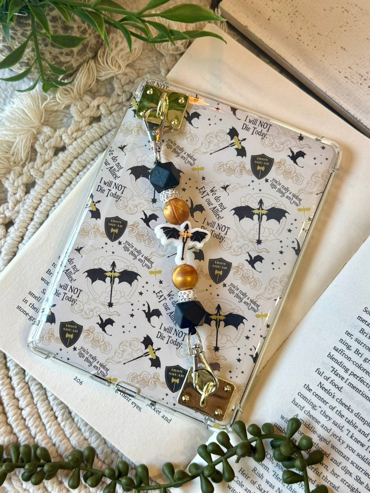 Dragon Beaded Kindle Strap