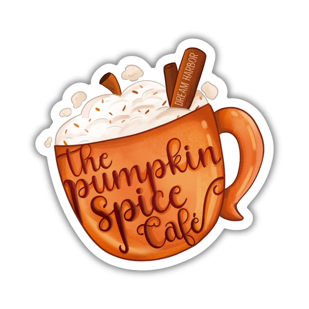 Pumpkin Spice Café Sticker | Dream Harbor