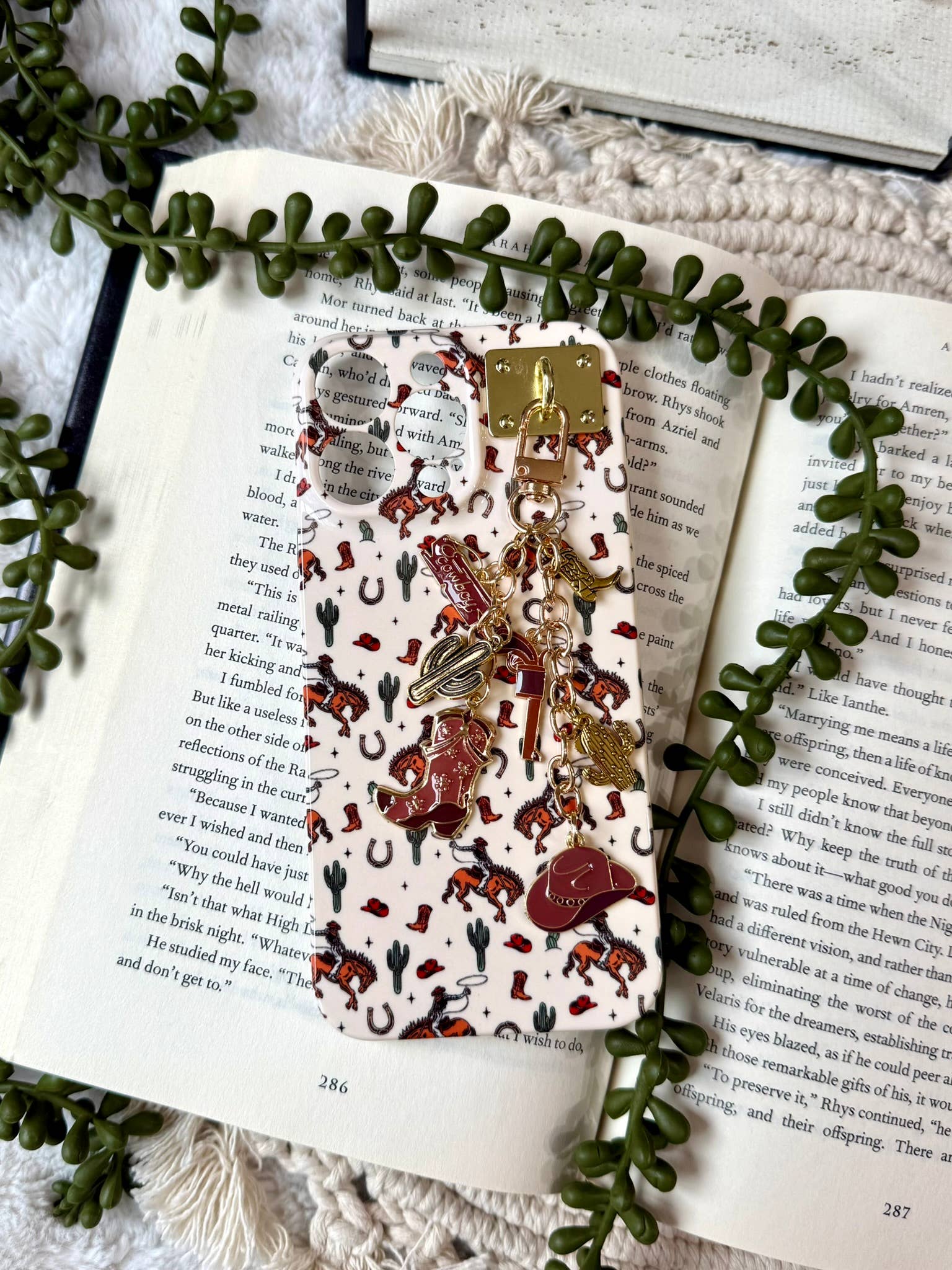 Western Cowboy Kindle Charm - Cowboy Phone Charm