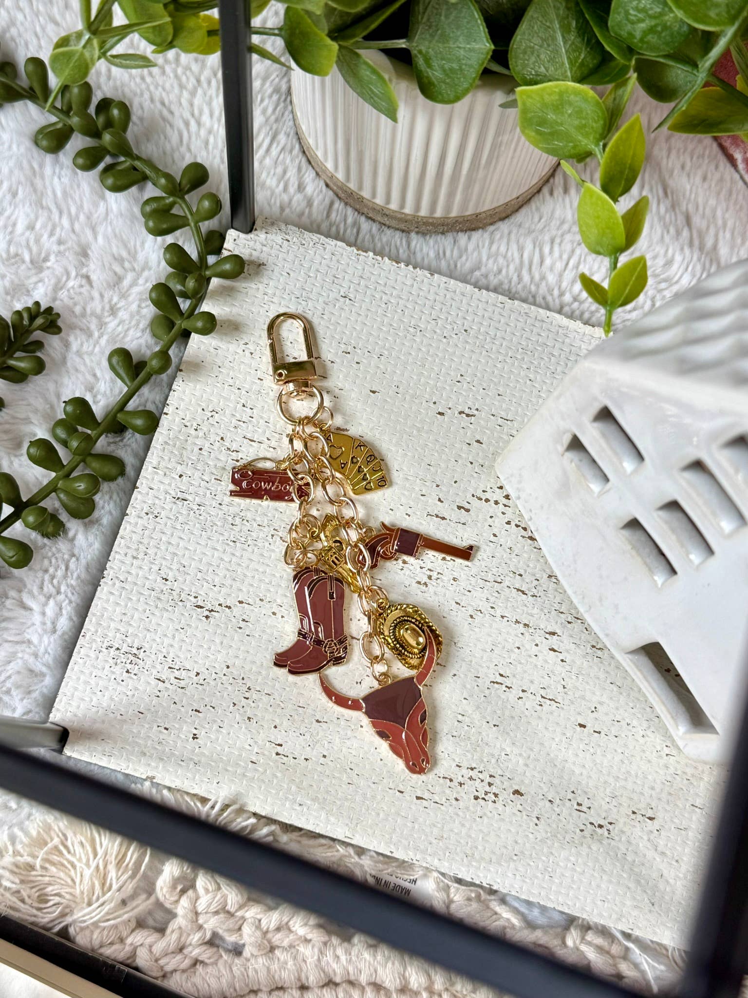 Western Cowboy Kindle Charm - Cowboy Phone Charm