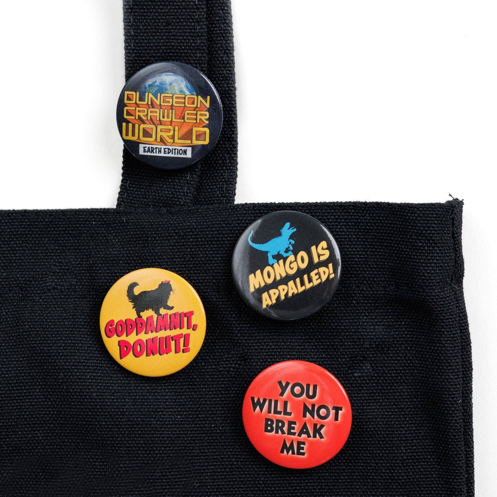 Dungeon Crawler Carl Button Pin Set | Dungeon Crawler Carl