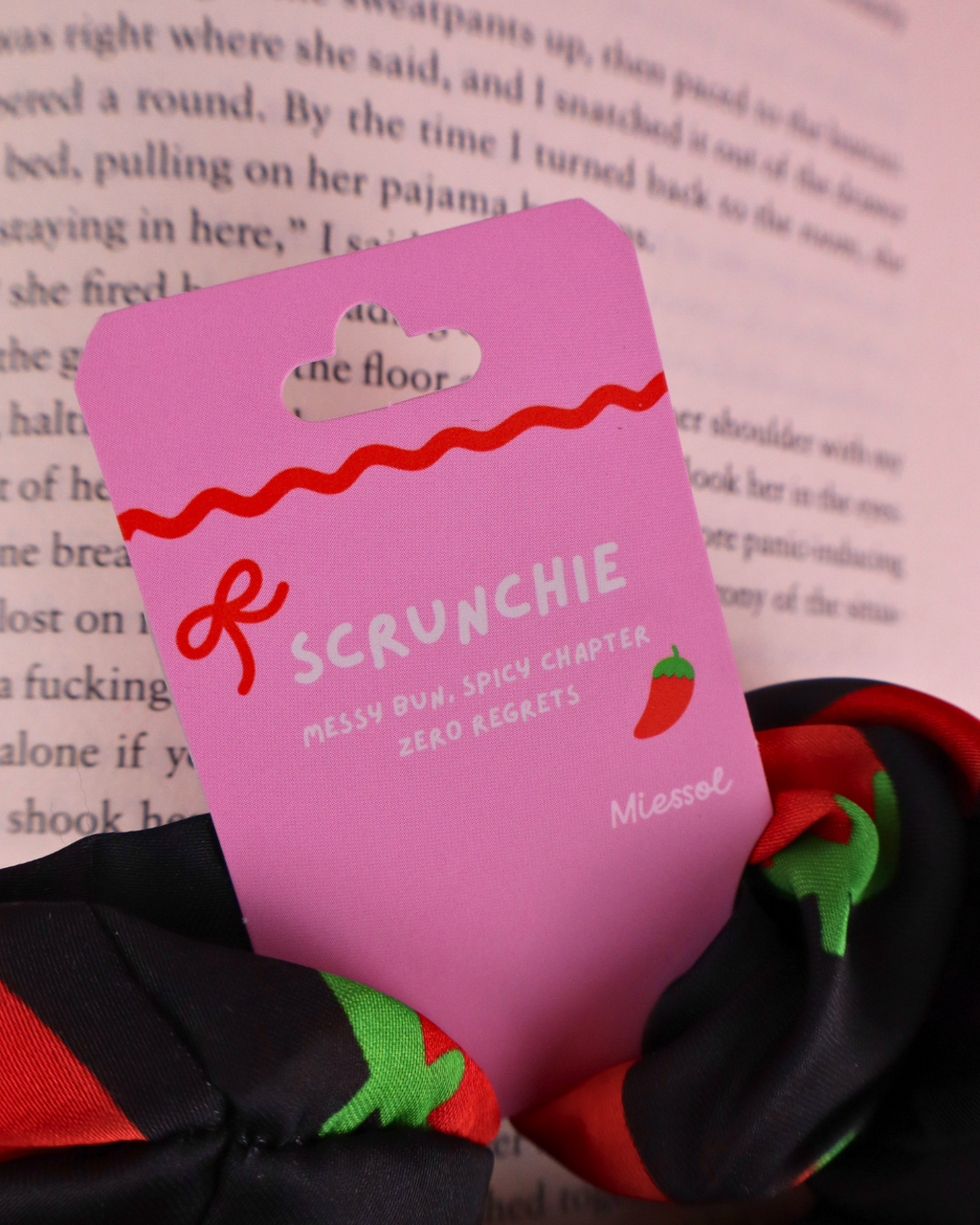 Spicy Books Scrunchie for Romance / Smut Readers 