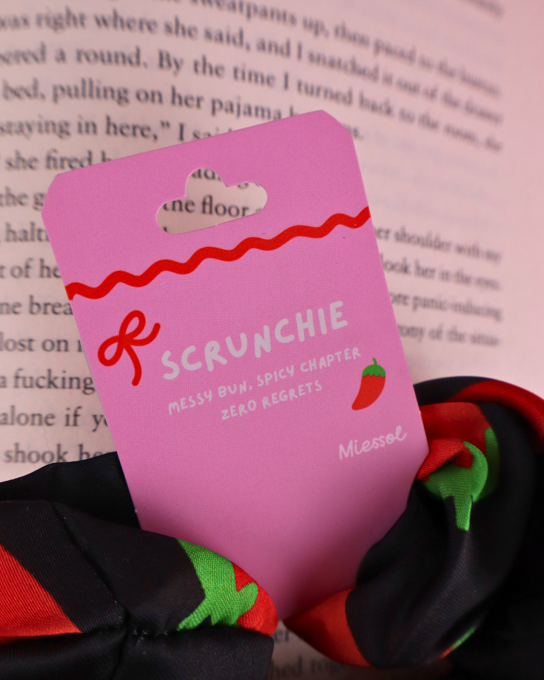 Spicy Books Scrunchie for Romance / Smut Readers 