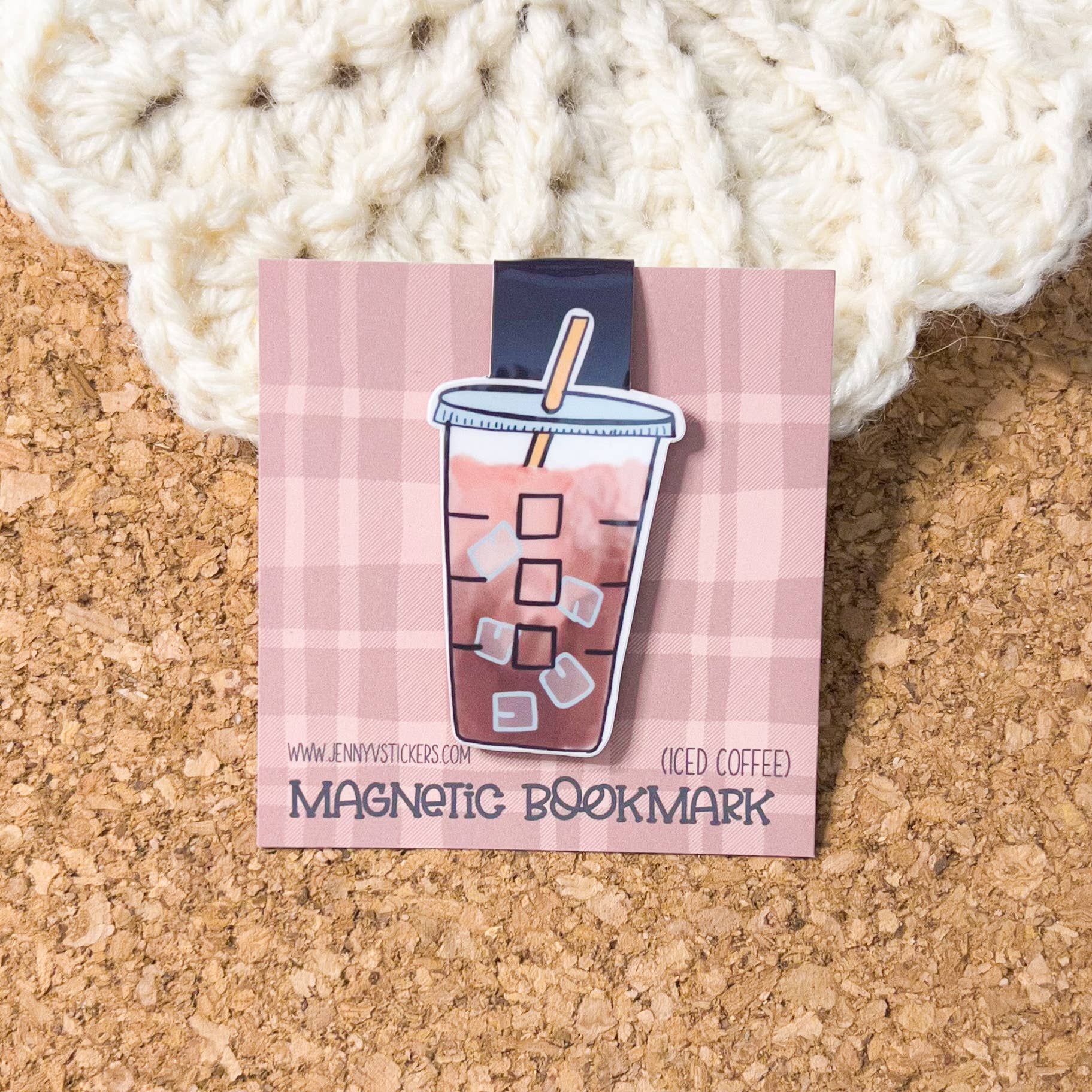 Iced Coffee Magnetic Bookmark