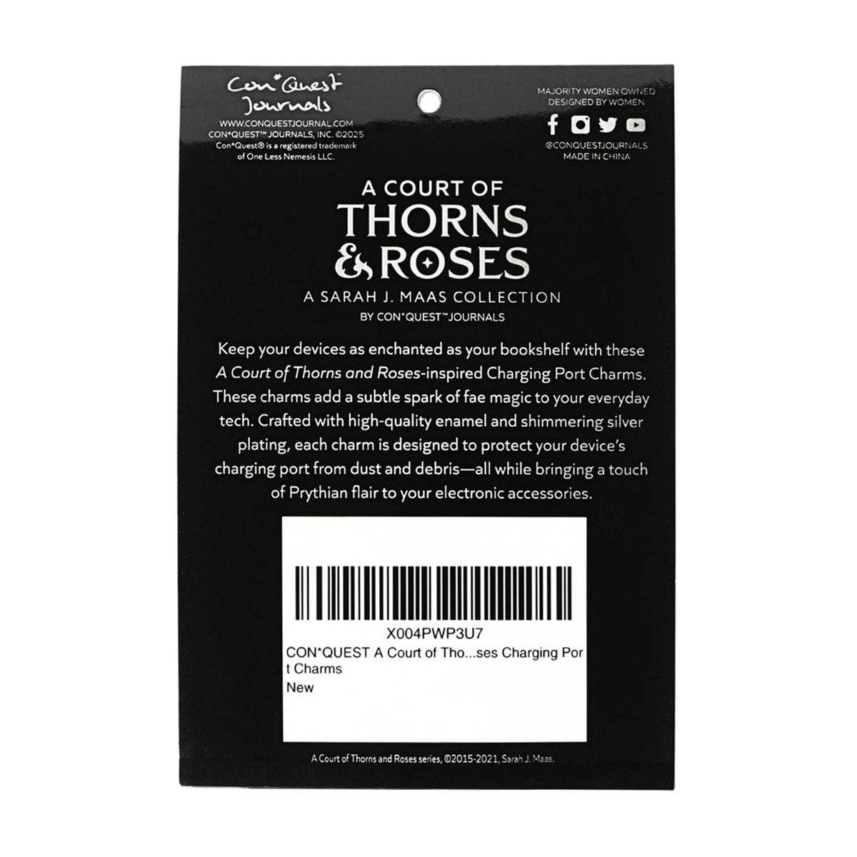 A Court of Thorns and Roses Dust Plug Charms (3-Pack)