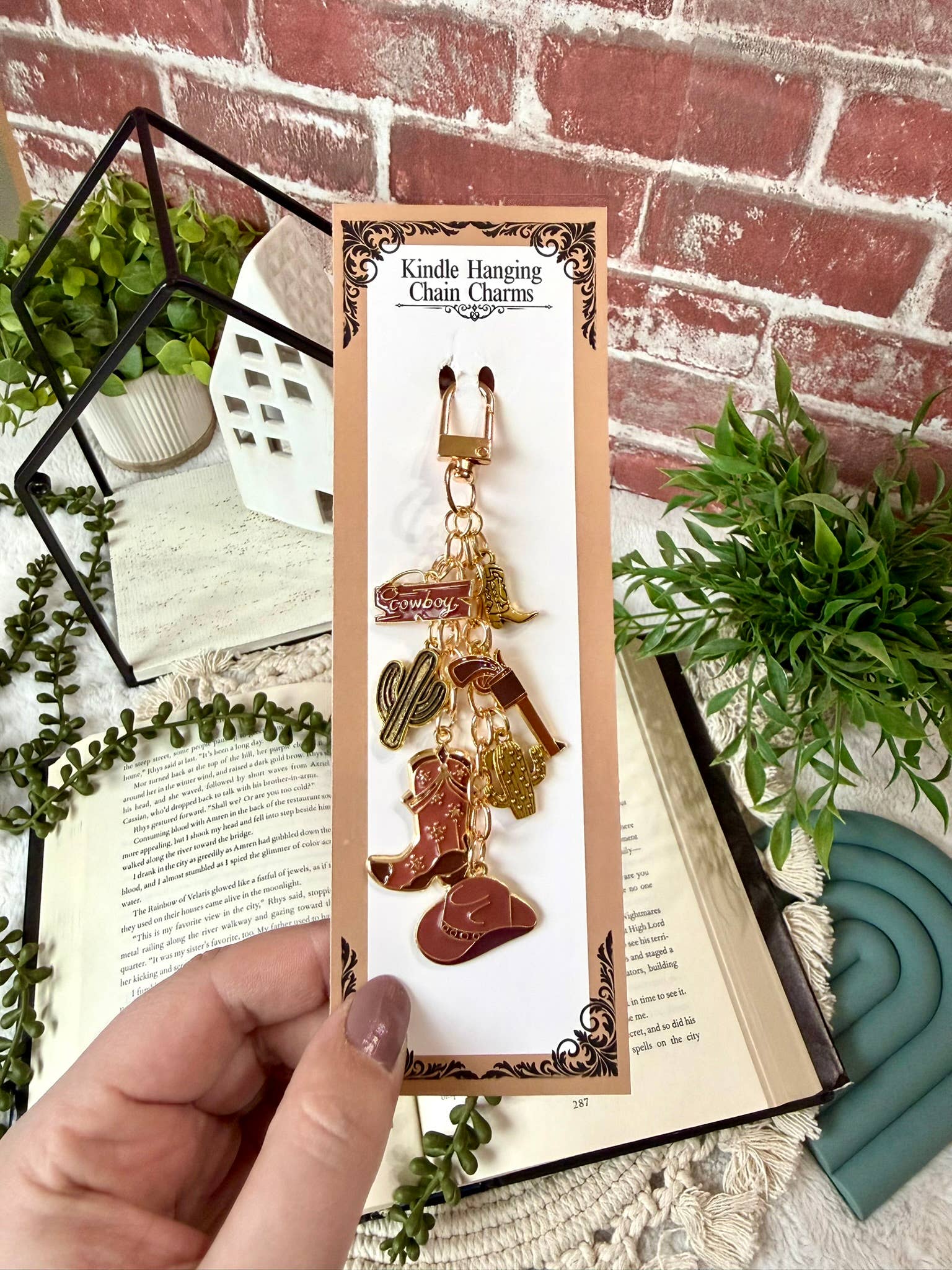 Western Cowboy Kindle Charm - Cowboy Phone Charm