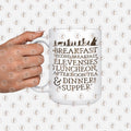 LOTR Meals & Squad BW Bookish Ceramic Mug 15 Oz