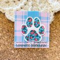 Watermelon Paw Print Magnetic Bookmark
