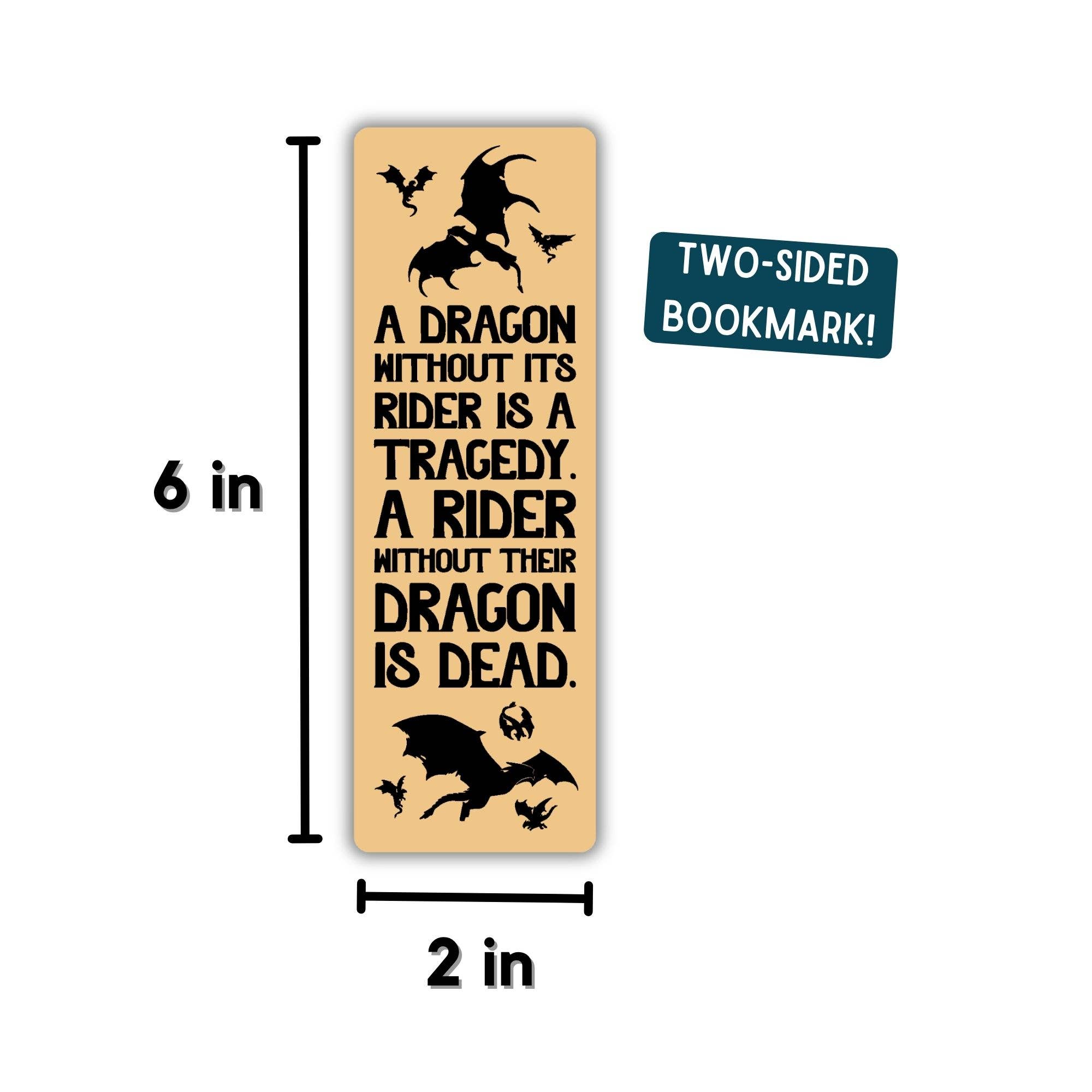 Dragon Without Their Rider Quote Bookmark | Fourth Wing