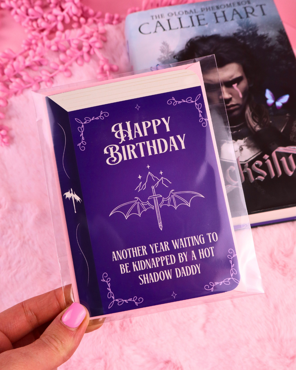 Shadow Daddy Spicy Romantasy Bookish Birthday Card