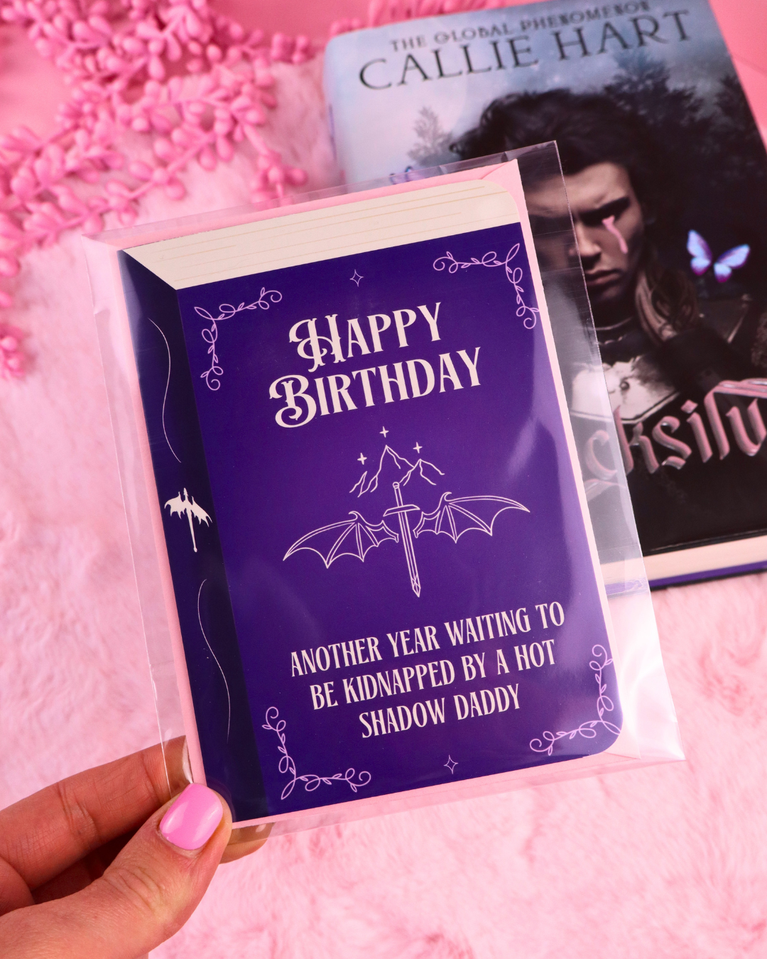 Shadow Daddy Spicy Romantasy Bookish Birthday Card