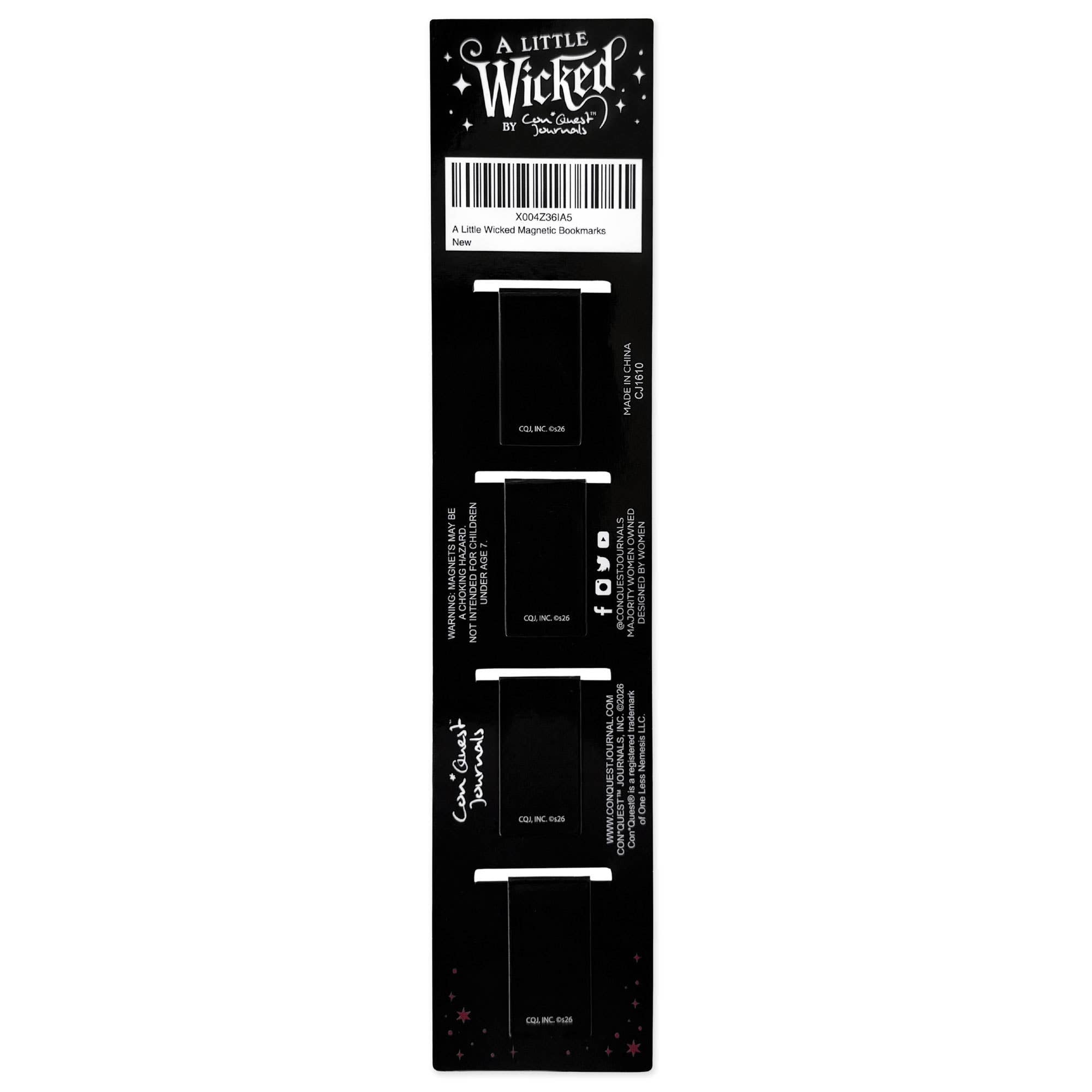 A Little Wicked Magnetic Bookmarks (4-Pack)