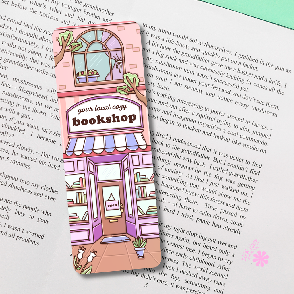 Cozy Bookstore Bookmark