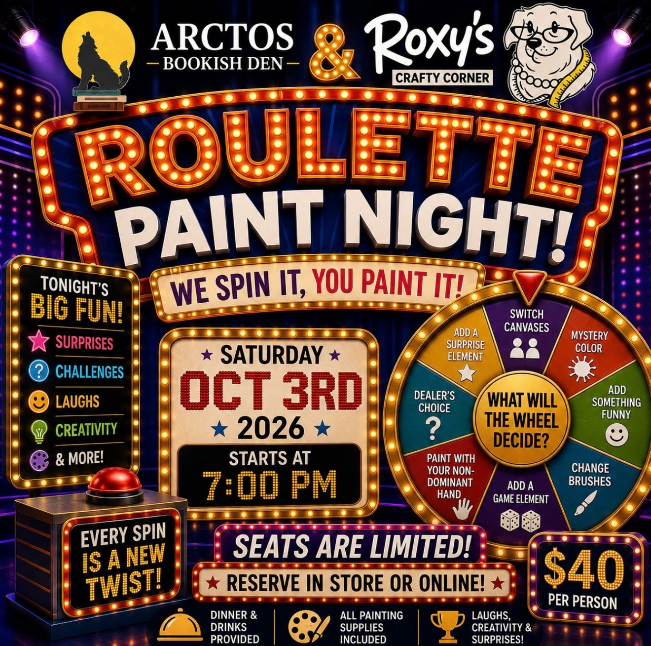 Roulette Paint Night