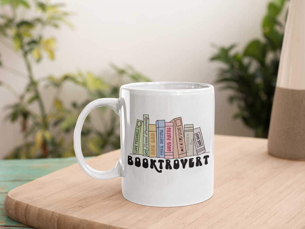 Booktrovert  - Book Tropes  - Ceramic Mug - 15 Oz