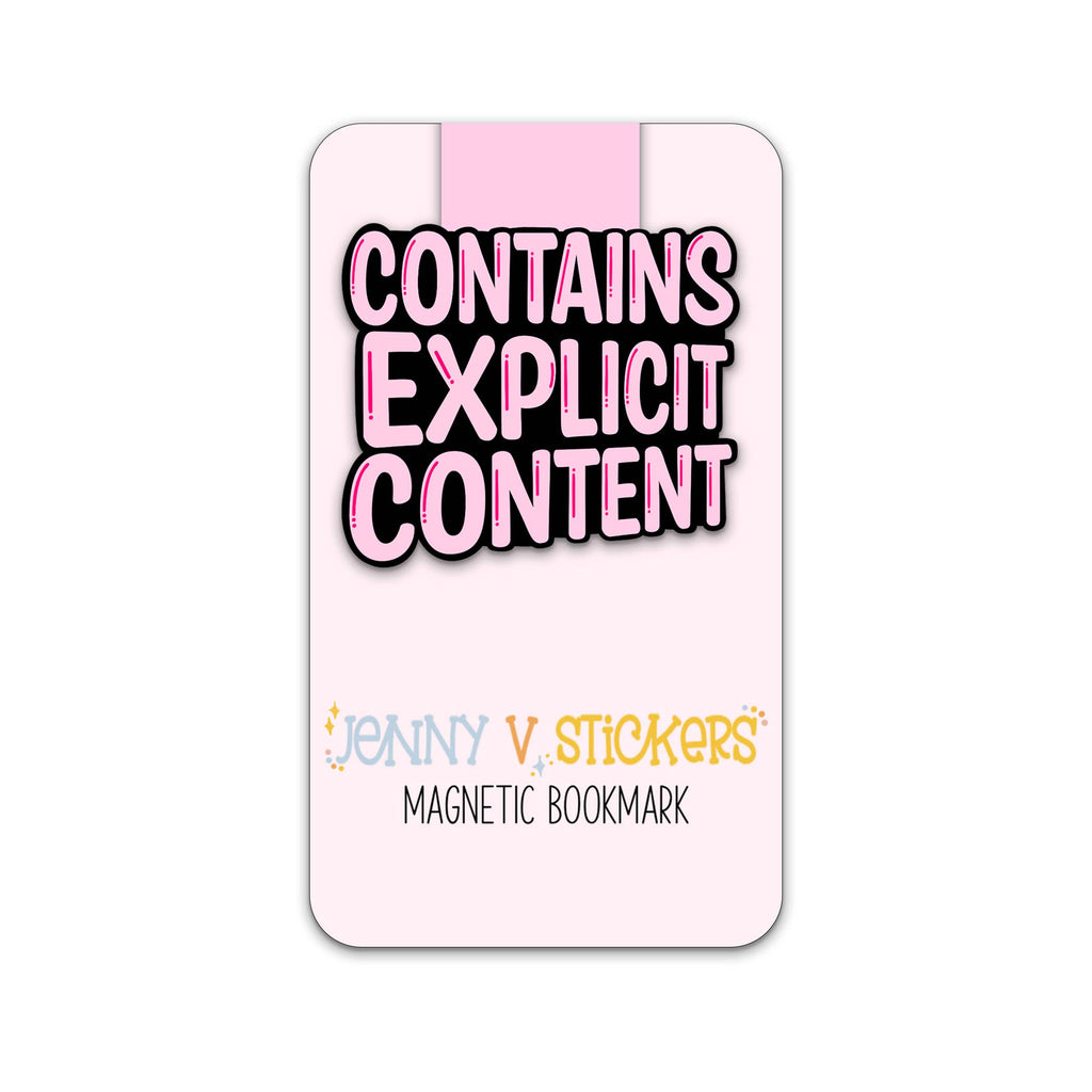 Contains Explicit Content Magnetic Bookmark | Funny Bookmark