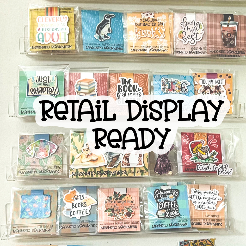 Watermelon Paw Print Magnetic Bookmark