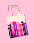 Bookish Trope Canvas Tote for Book Lovers and Romance Reader