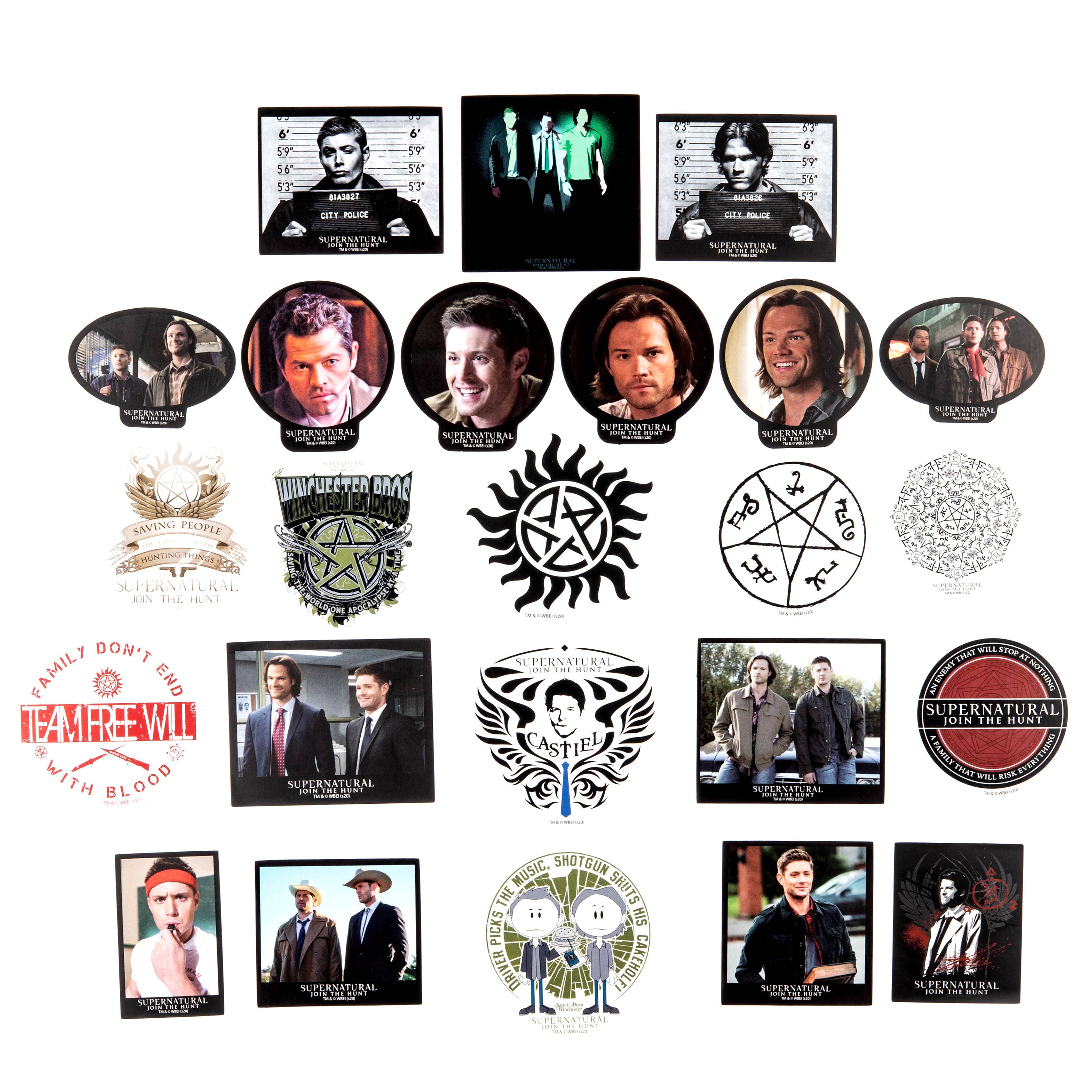 Supernatural Winchester Brothers Decals (60-Pack)