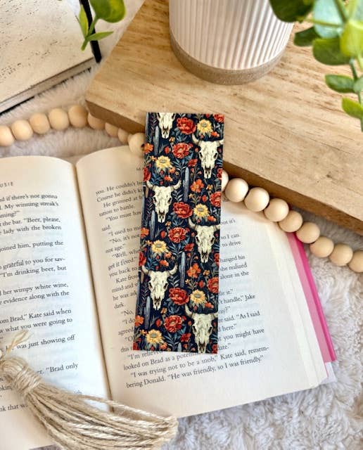 Cowboy Skull Boho Bookmark