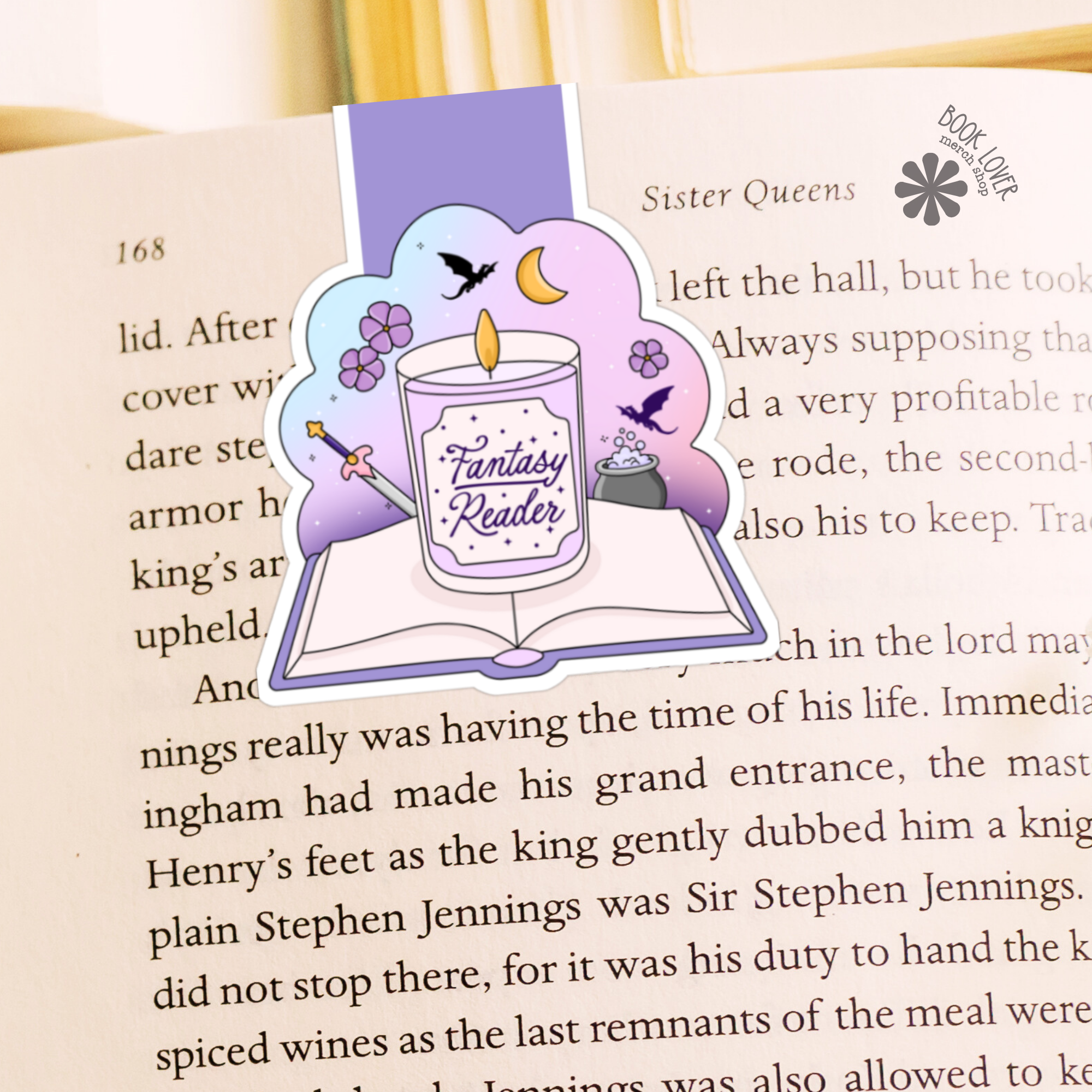 Fantasy Reader Magnetic Bookmark / Bookish Bookmark / Book