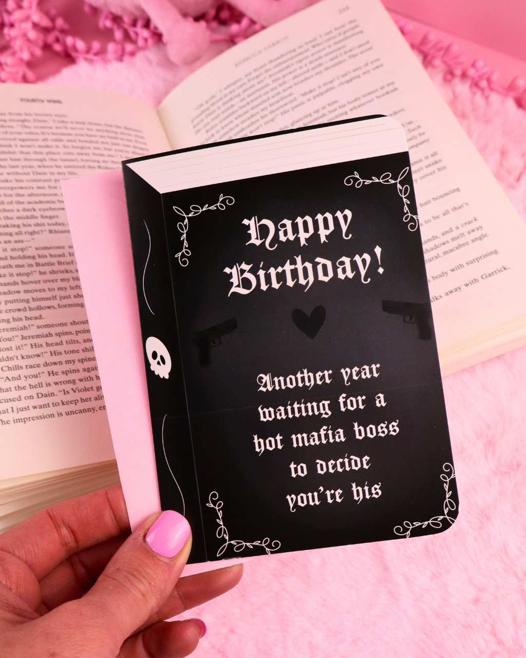 Mafia Boss Dark Romance Bookish Birthday Card