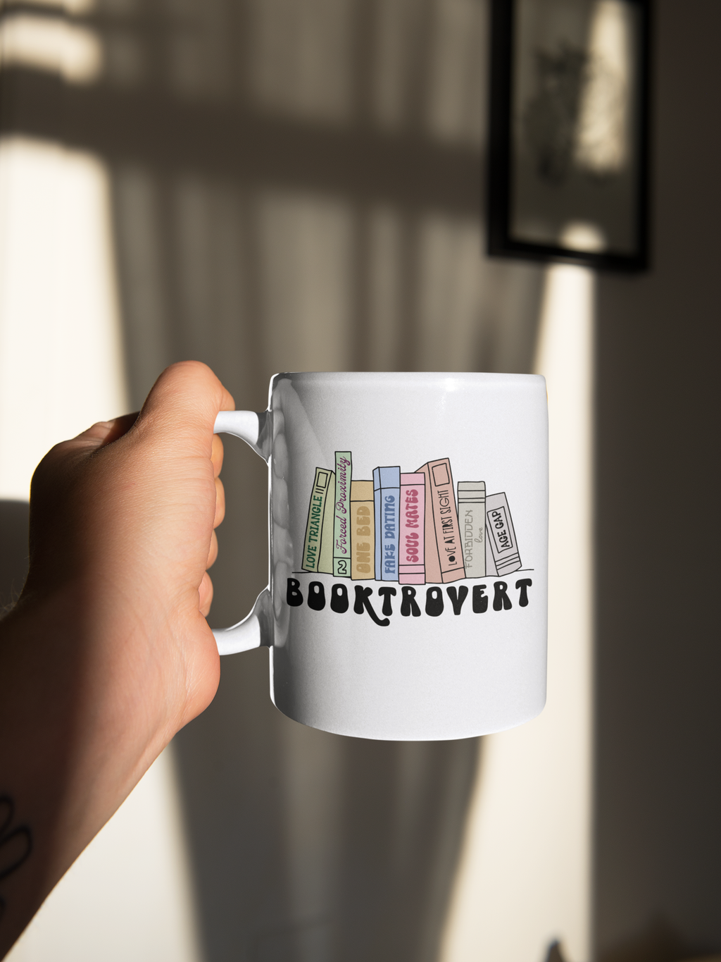 Booktrovert  - Book Tropes  - Ceramic Mug - 15 Oz
