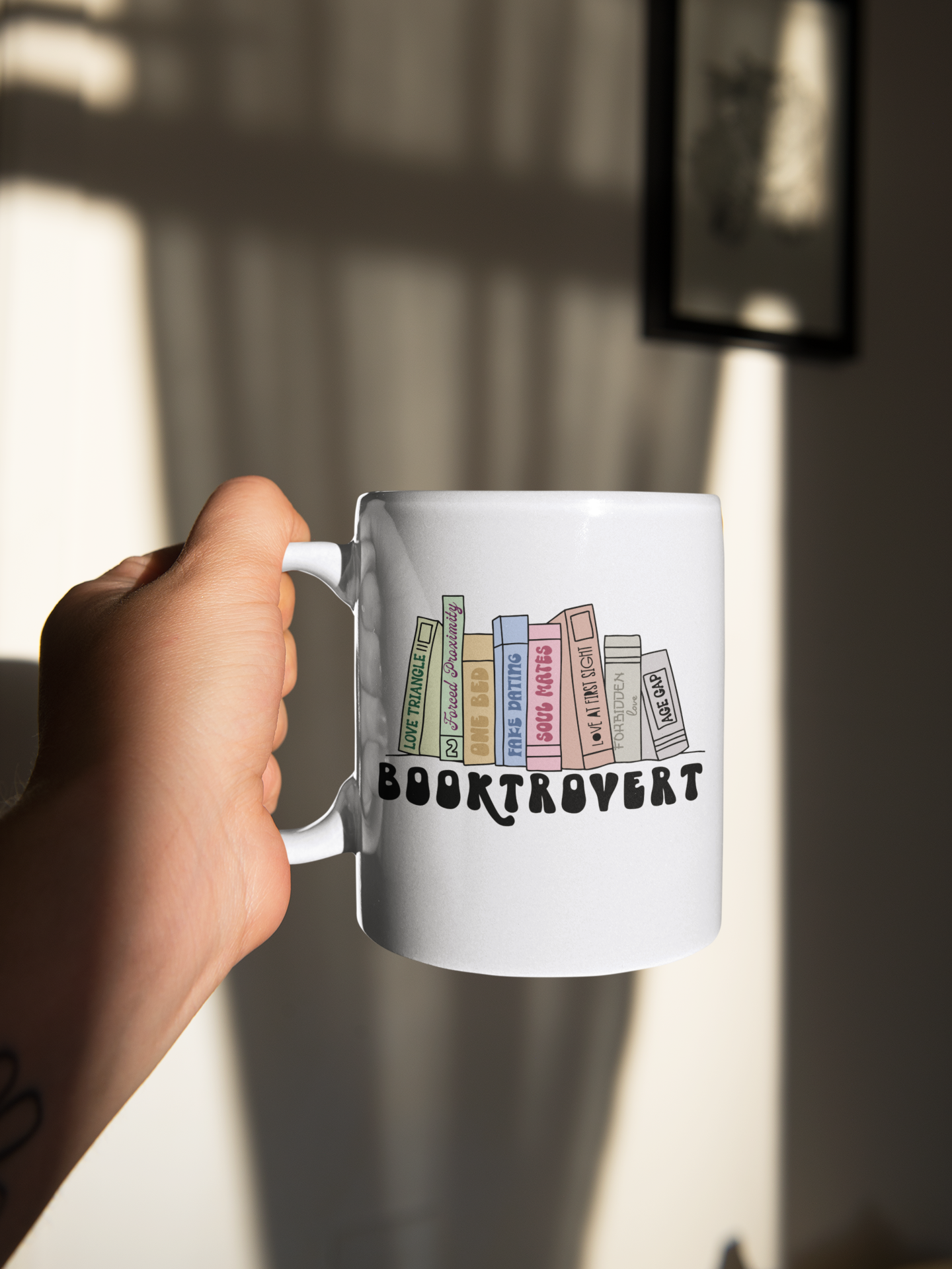 Booktrovert  - Book Tropes  - Ceramic Mug - 15 Oz