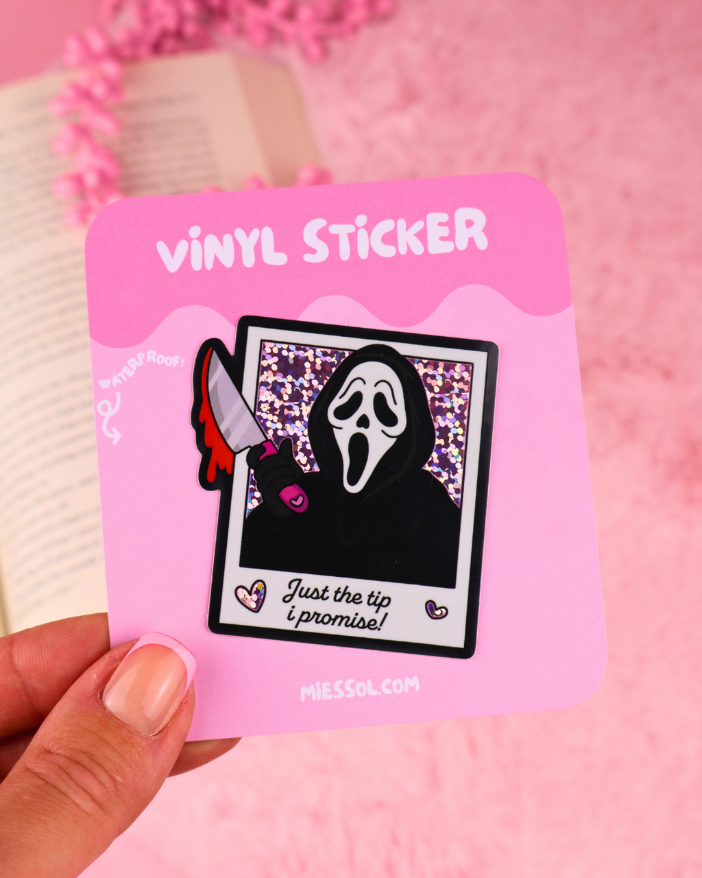 Just The Tip I Promise  Vinyl Bookish Waterproof Sticker