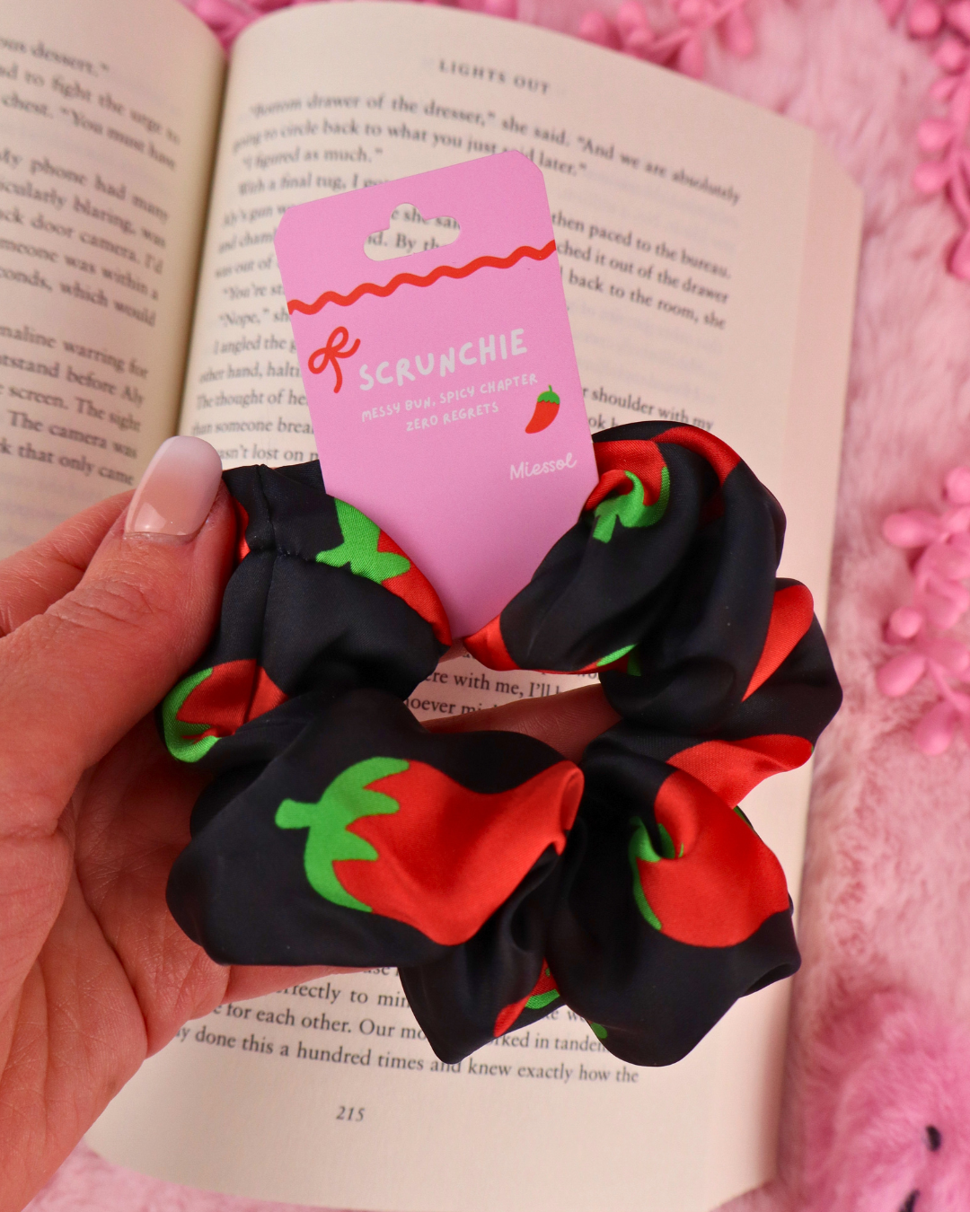 Spicy Books Scrunchie for Romance / Smut Readers 